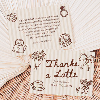 Tarjeta De Agradecimiento El Amor es Café en Infusión Té de Despedida de Sol