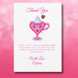 Tarjeta De Agradecimiento El amor es dulce sexy chocolate caliente Mug Brida