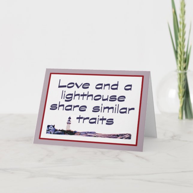 Tarjeta De Agradecimiento El amor es un faro. (Anverso)