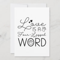 El Amor Es Una Palabra De Cuatro Piernas