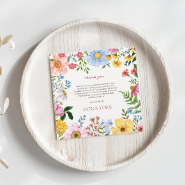 Tarjeta De Agradecimiento El amor está en flor | Despedida de soltera de flo