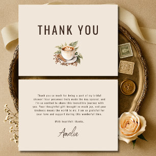Tarjeta De Agradecimiento El amor está hirviendo Desayuno de café boho para