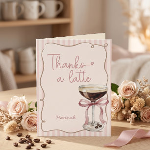 Tarjeta De Agradecimiento El amor está preparando café Despedida de soltera