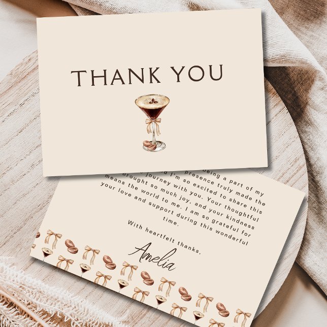 Tarjeta De Agradecimiento El amor está preparando la ducha de novia Espresso (Subido por el creador)