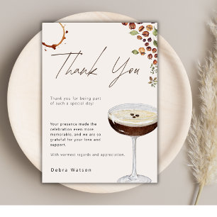 Tarjeta De Agradecimiento El Amor Está Preparando Una Ducha Novial Moderna