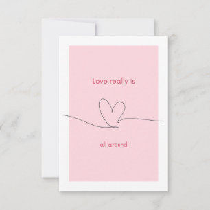 Tarjeta De Agradecimiento El amor realmente está en todas partes