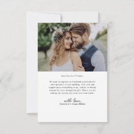 Tarjeta De Agradecimiento El amor retro y las gracias al arco blanco dos Bod