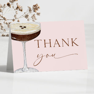 Tarjeta De Agradecimiento El amor se está fabricando Expresso Martini Ducha