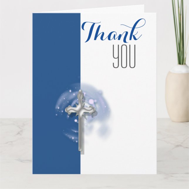 Tarjeta De Agradecimiento El ángel religioso de la confirmación le agradece (Anverso)