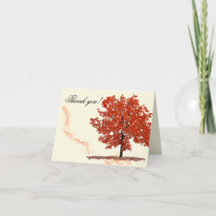 Tarjeta De Agradecimiento El árbol de la caída le agradece