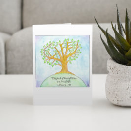 Tarjeta De Agradecimiento El árbol de la vida le agradece cardar