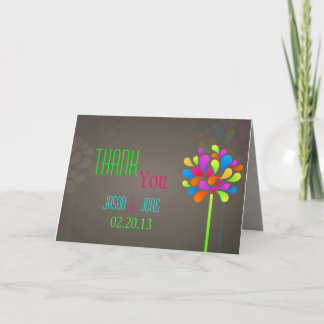 Tarjeta De Agradecimiento El árbol del arco iris le agradece cardar