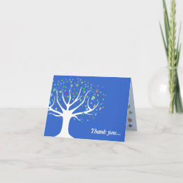 Tarjeta De Agradecimiento El árbol del nombramiento del bebé de la vida le