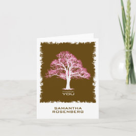 Tarjeta De Agradecimiento El árbol del palo Mitzvah de la vida le agradece