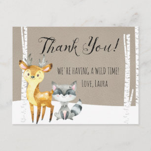 Tarjeta De Agradecimiento El arbolado del invierno le agradece cardar