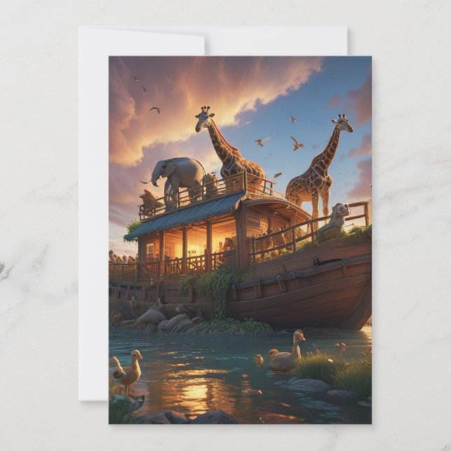 Tarjeta De Agradecimiento El Arca de la Esperanza de Noé (Anverso)