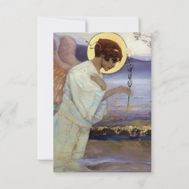 Tarjeta De Agradecimiento "El arcángel Gabriel" por Mikhail Nesterov (Anverso)