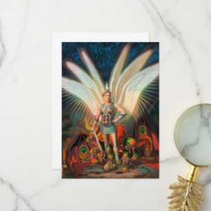 Tarjeta De Agradecimiento El Arcángel Michael derrota al dragón