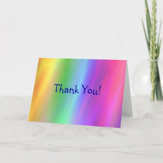 Tarjeta De Agradecimiento El arco iris le agradece cardar
