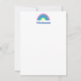 Tarjeta De Agradecimiento El arcoiris geométrico suave y colorido personaliz