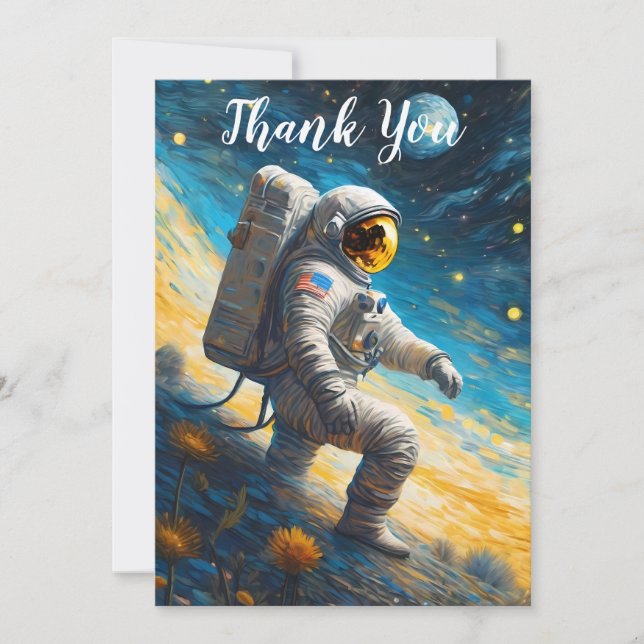 Tarjeta De Agradecimiento El astronauta perdido (Anverso)