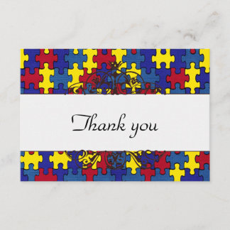 Tarjeta De Agradecimiento El autismo le agradece