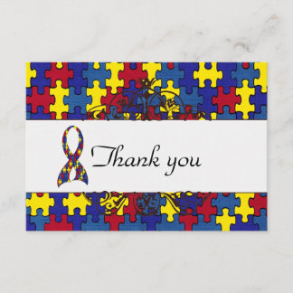 Tarjeta De Agradecimiento El autismo le agradece