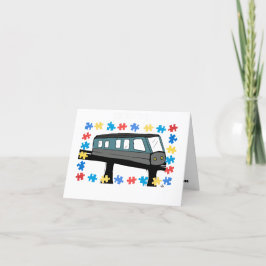 Tarjeta De Agradecimiento El autismo monorraíl del tren Asperger Sensorial