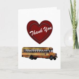 Tarjeta De Agradecimiento ¡El autobús escolar Conductor-Le agradece!
