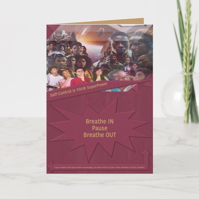 Tarjeta De Agradecimiento El autocontrol es tu superpoder (Anverso)