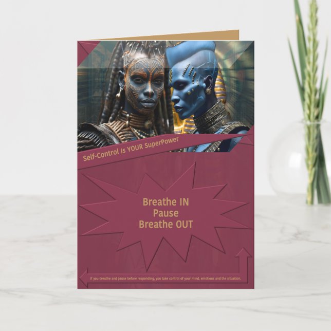 Tarjeta De Agradecimiento El autocontrol es tu superpoder (Anverso)