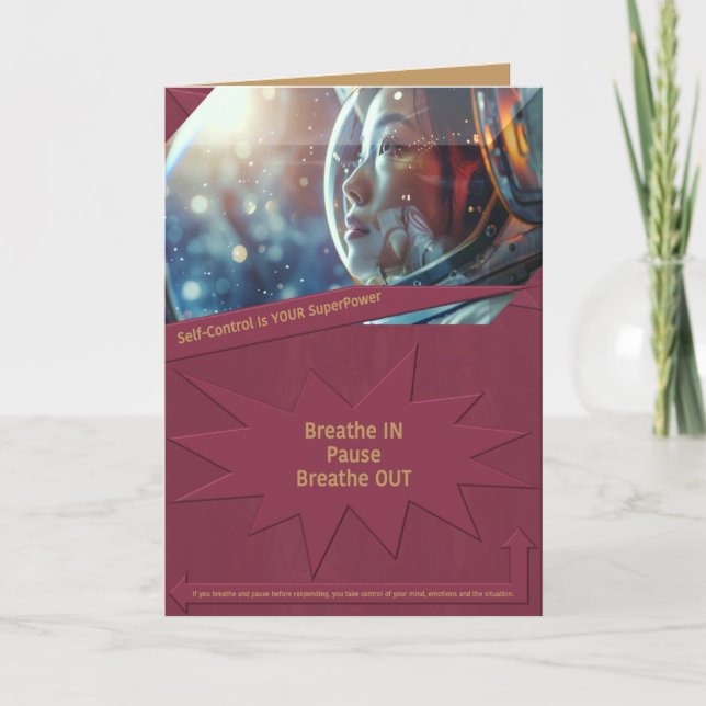 Tarjeta De Agradecimiento El autocontrol es tu superpoder (Anverso)