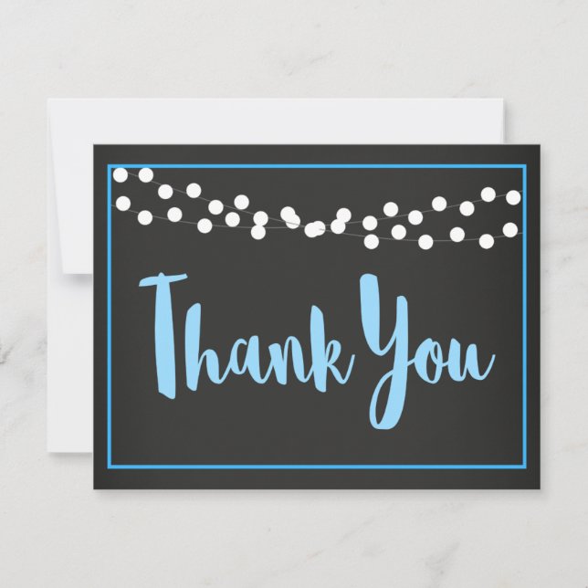 Tarjeta De Agradecimiento El azul de la pizarra le agradece cerveza del bebé (Anverso)