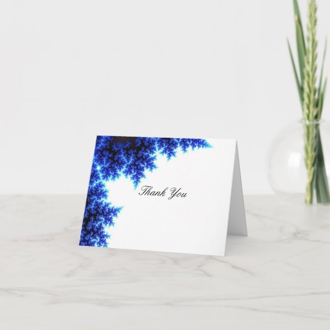 Tarjeta De Agradecimiento El azul eléctrico con clase le agradece (Anverso)