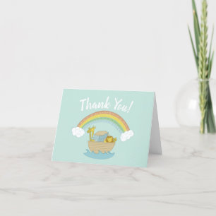 Tarjeta De Agradecimiento El Baby Shower Ark Boho de Noah