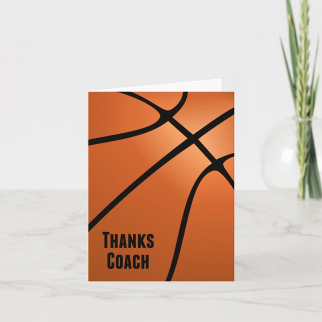 Tarjeta De Agradecimiento El baloncesto agradece el interior Diseño-En (Anverso)