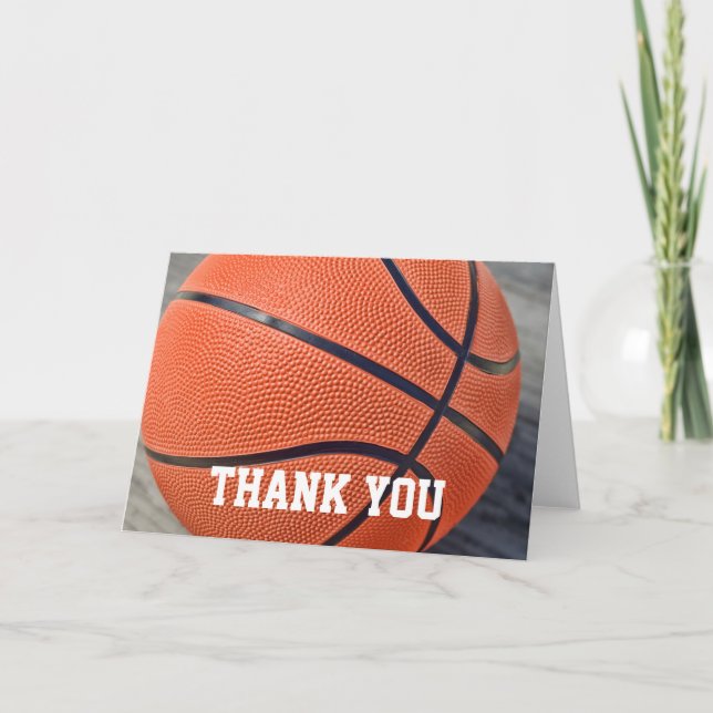 Tarjeta De Agradecimiento El baloncesto le agradece cardar (Anverso)