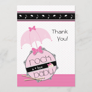 Tarjeta De Agradecimiento El batería adaptable Baby Shower le agradece