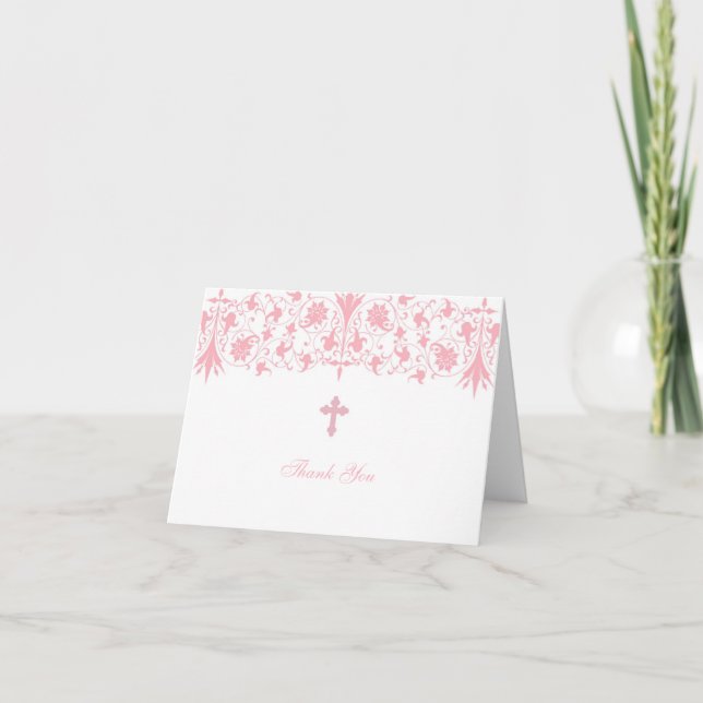 Tarjeta De Agradecimiento El bautismo elegante ortodoxo le agradece cardar (Anverso)