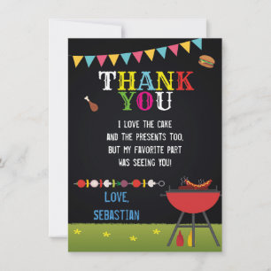 TARJETA DE AGRADECIMIENTO EL BBQ LE AGRADECE CARDAR