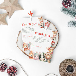 Tarjeta De Agradecimiento El bebé de Forest Woodland está frío fuera de Baby