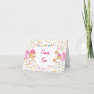 Tarjeta De Agradecimiento El bebé de la magdalena asperja le agradece