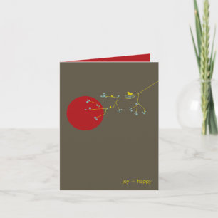 Tarjeta De Agradecimiento El bebé del pájaro y de la familia de la