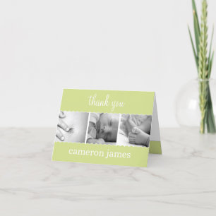 Tarjeta De Agradecimiento El bebé dulce de las conchas de peregrino le