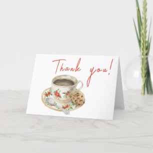 Tarjeta De Agradecimiento El bebé está preparando café Gracias