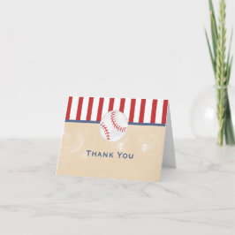 Tarjeta De Agradecimiento El béisbol Baby Shower le agradece cardar