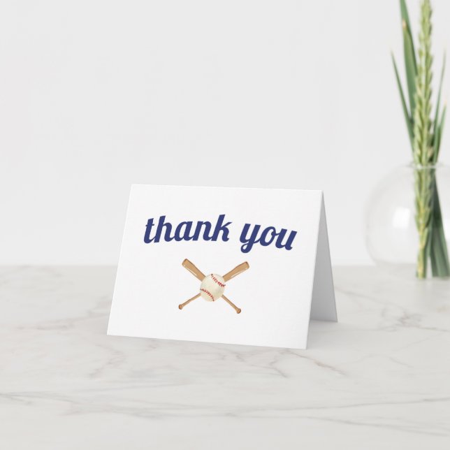 Tarjeta De Agradecimiento El béisbol le agradece cardar (Anverso)