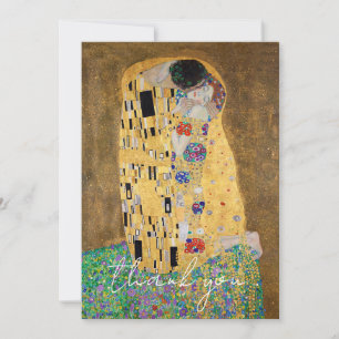 Tarjeta De Agradecimiento El Beso de Gustav Klimt