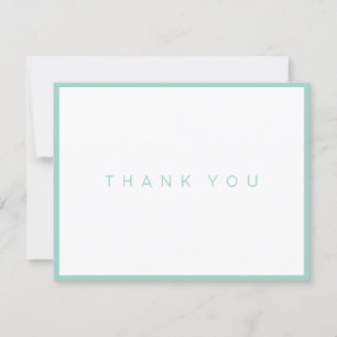 Tarjeta De Agradecimiento El blanco moderno le agradece cardar con la