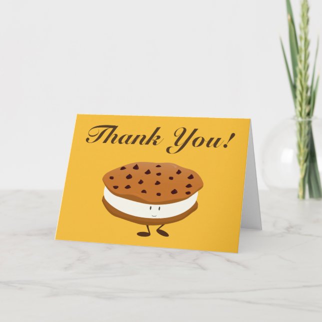 Tarjeta De Agradecimiento El bocadillo de la galleta le agradece (Anverso)